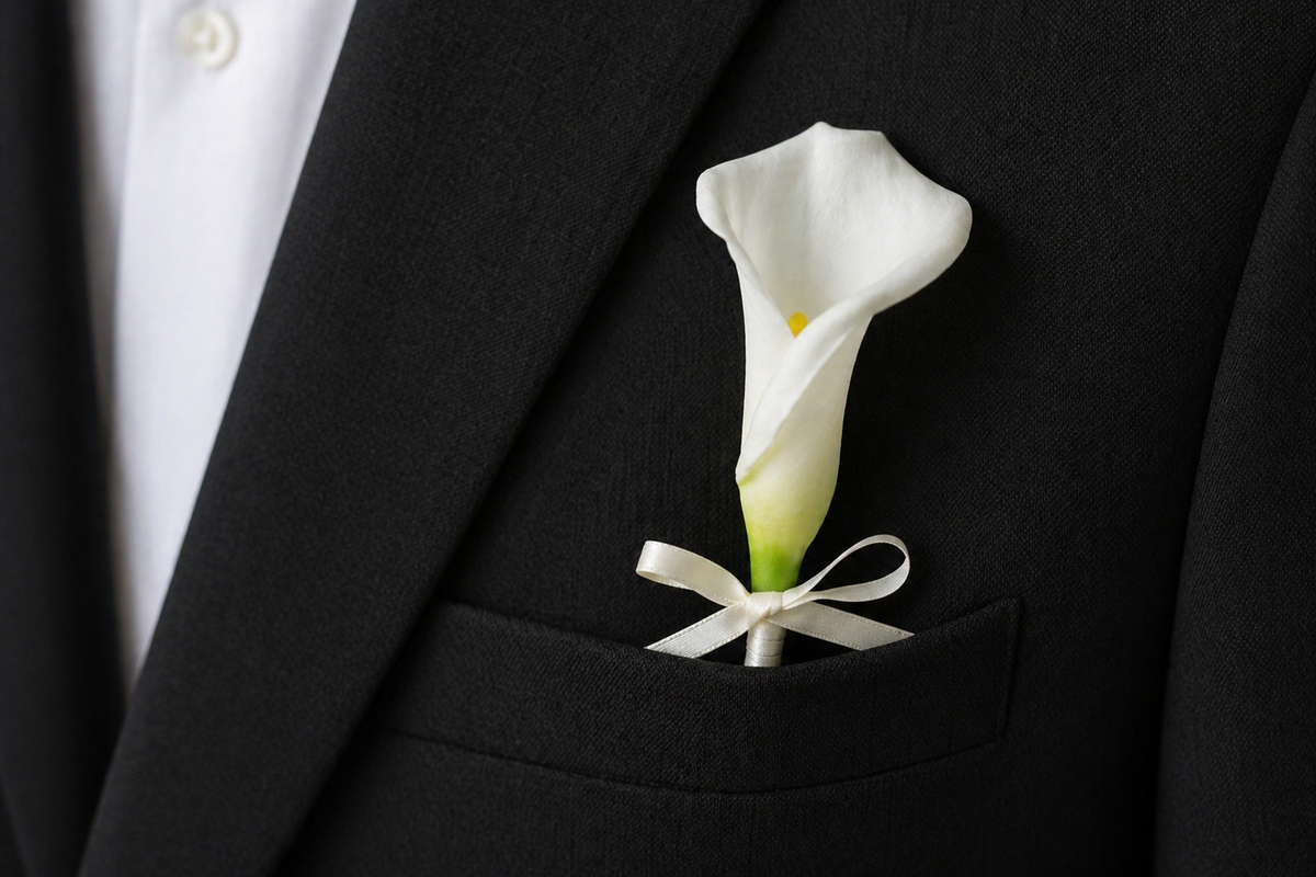 Sophisticated Elegance - Lily Buttonhole